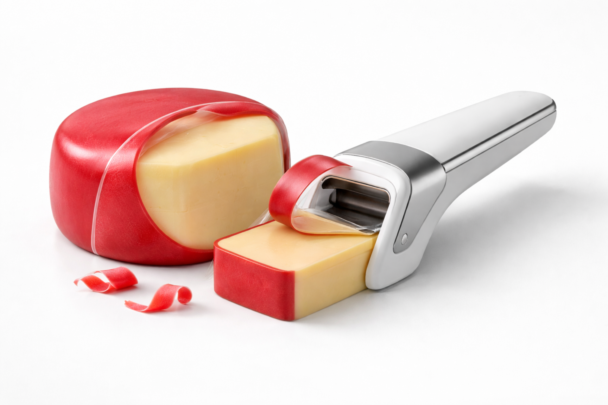 Explorativer CheezCut Konzept-Render mit stilisierter Geometrie